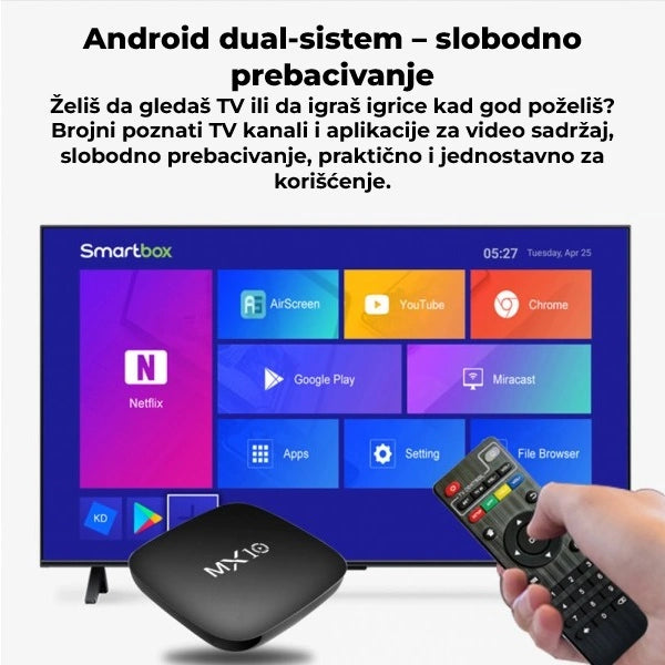 Android Smart TV box MX box S – 4K