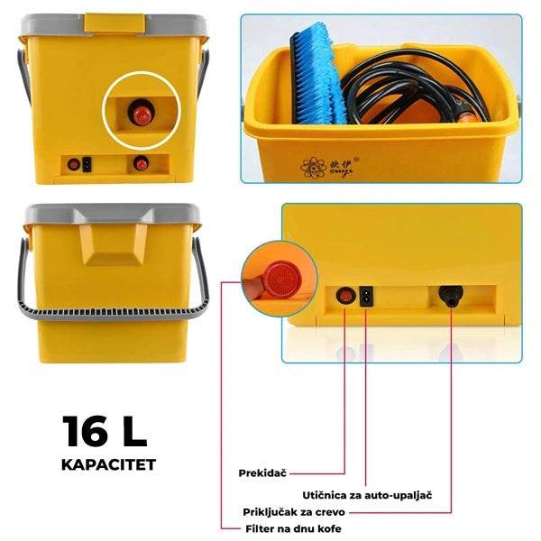 Aparat za pranje kola 12V + GRATIS 3 Mikrofiber Krpe