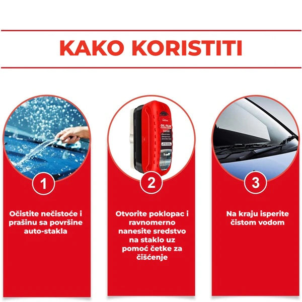 Četka za uklanjanje masnih naslaga sa vetrobrana (2 kom) – sa hidrofobnim efektom