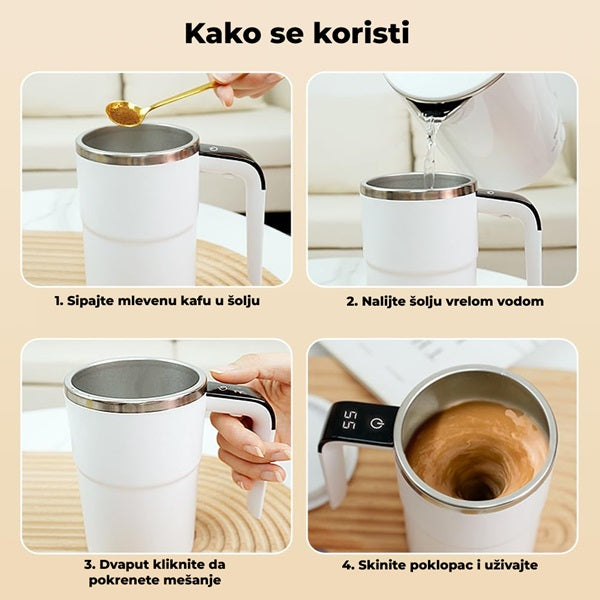Magična šolja - Šejker na magnet sa LCD ekranom