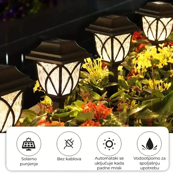 Solarne LED lampe – solarno svetlo za baštu 6 kom.