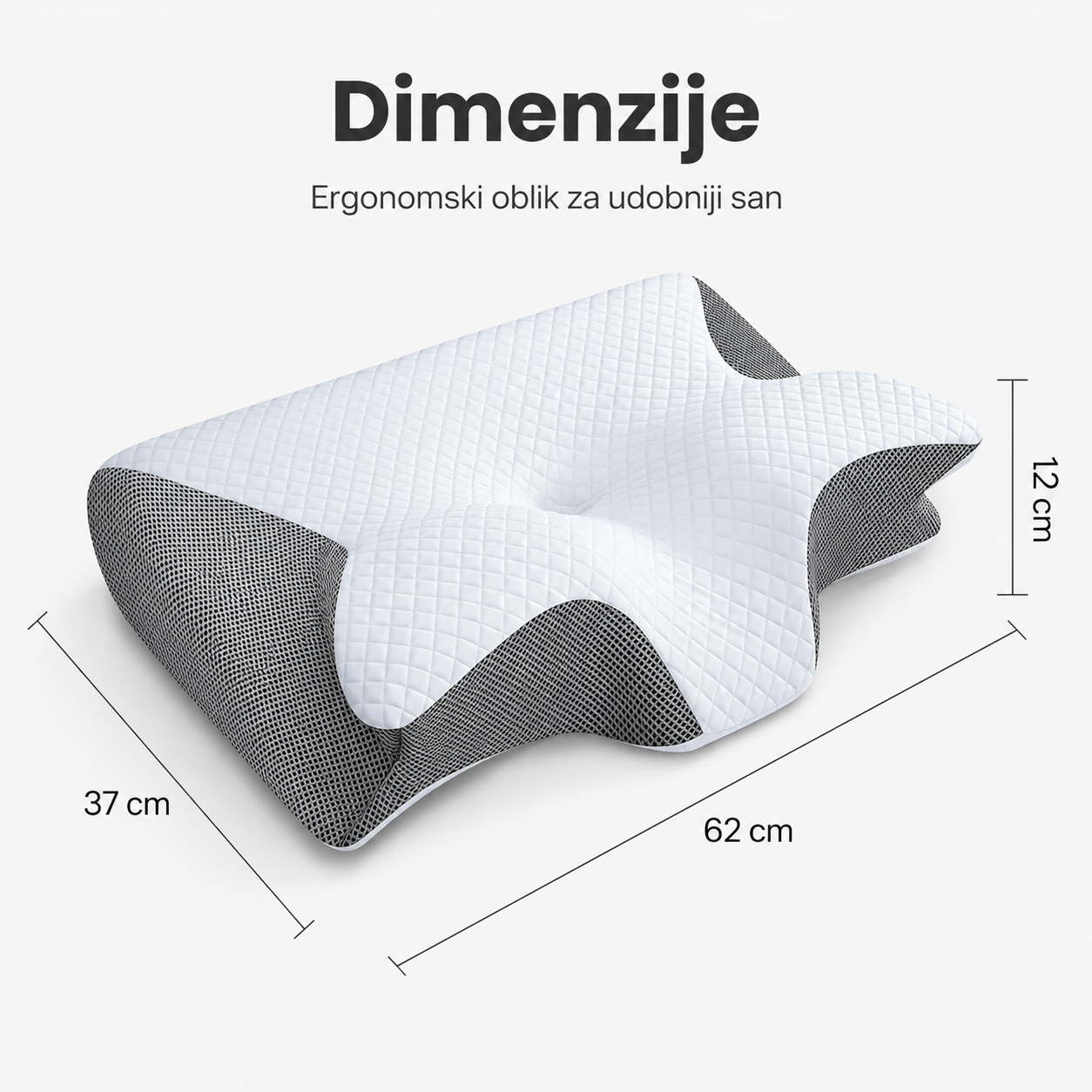 Dimenzije 62 x 37 x 12 cm - ergonomski oblik