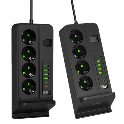 Multifunkcionalni Produzni Kabl Sa USB portovima i bežičnim punjačem