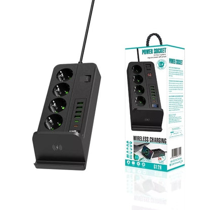 Multifunkcionalni Produzni Kabl Sa USB portovima i bežičnim punjačem