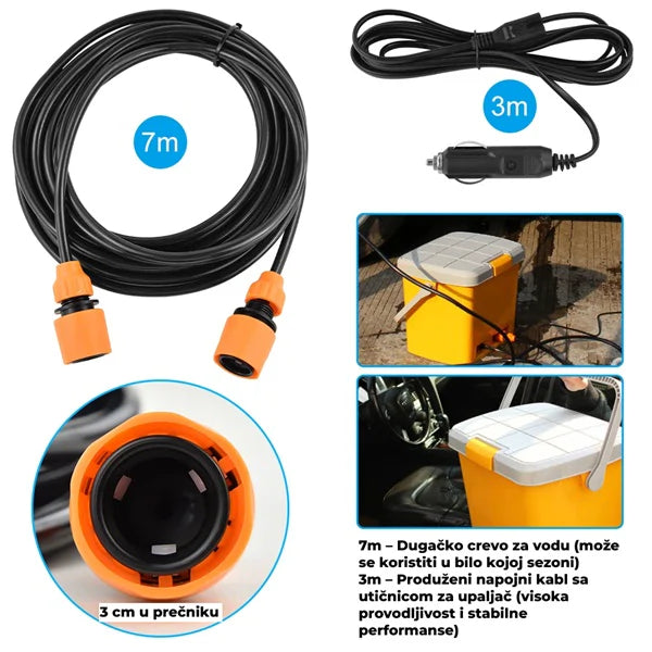 Aparat za pranje kola 12V + GRATIS 3 Mikrofiber Krpe