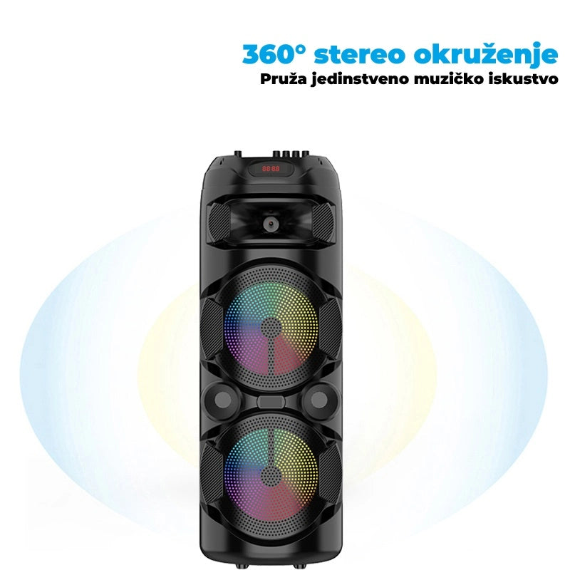 Bluetooth karaoke zvučnik sa RGB rasvetom