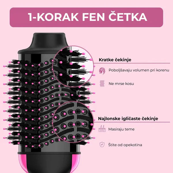 Četka za Sušenje i Oblikovanje Kose 3u1