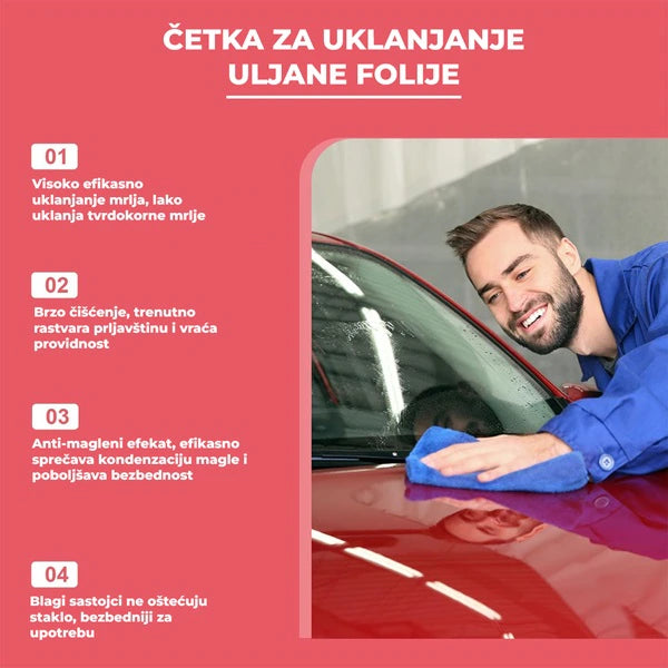 Četka za uklanjanje masnih naslaga sa vetrobrana (2 kom) – sa hidrofobnim efektom