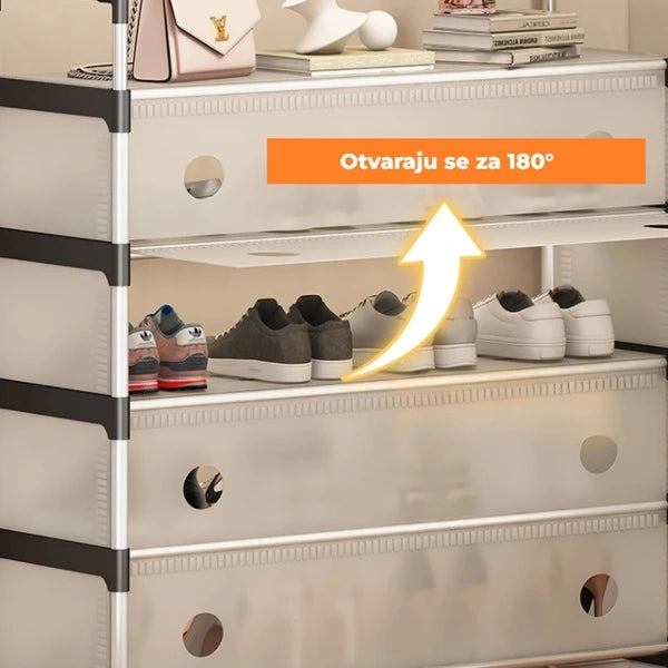 Čiviluk polica 2u1 sa zatvorenim fiokama