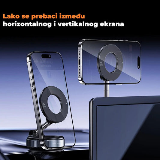 Magnetni držač za telefon na vakuum 2u1