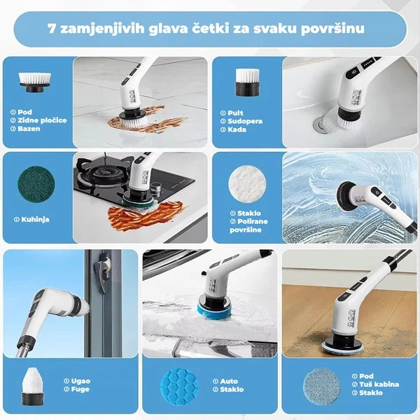 Multifunkcionalna električna četka za čišćenje 7u1