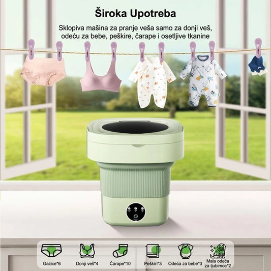 Prenosiva električna mašina za veš 9L