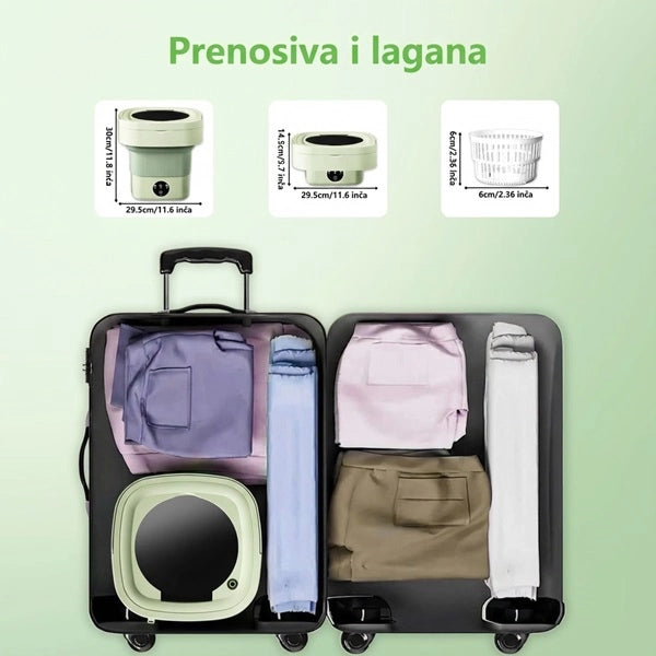 Prenosiva električna mašina za veš 9L