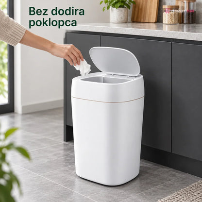 Pametna kanta HH-001, bela — beskontaktno otvaranje u kuhinji | Pazarime