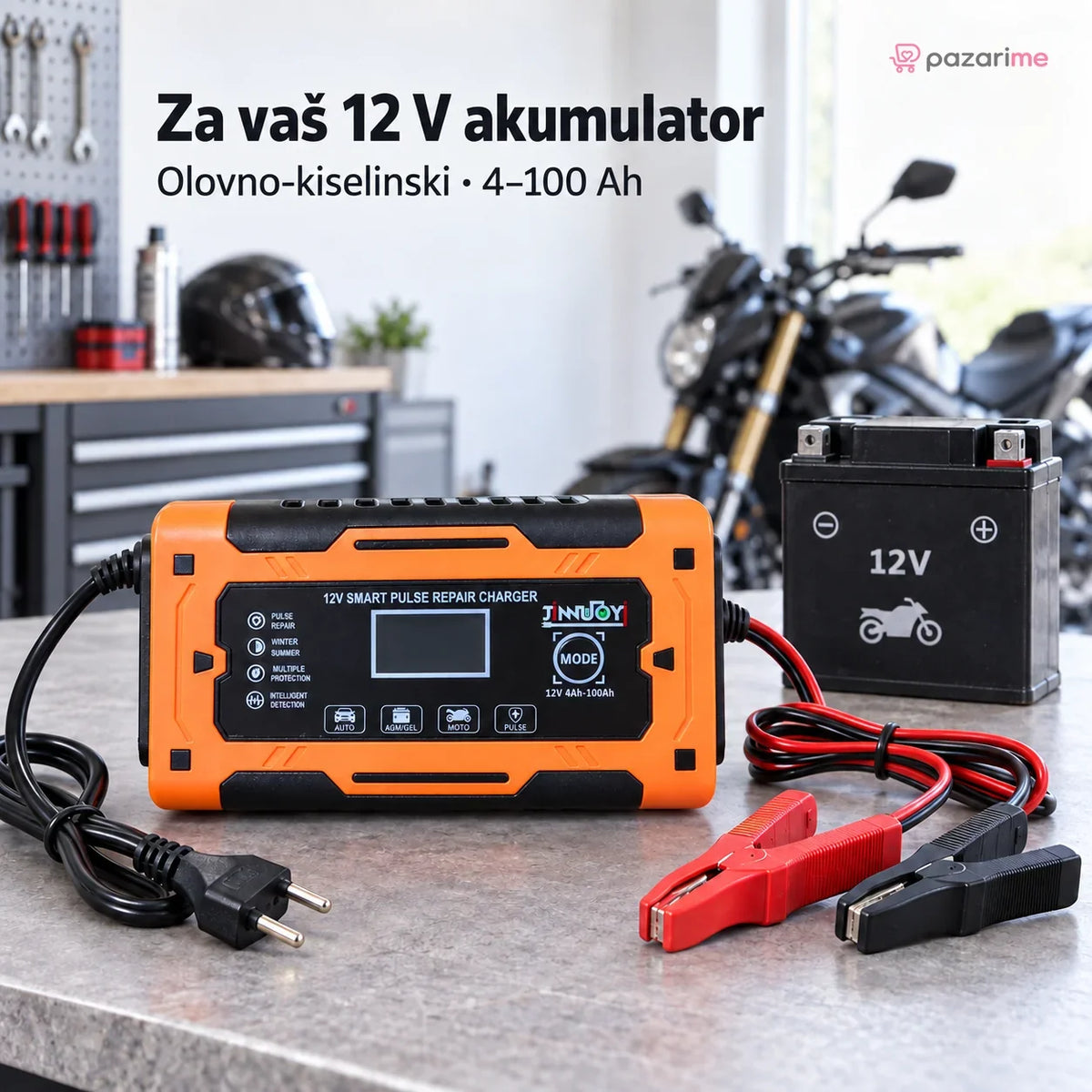 Pametni punjač akumulatora 12 V 6 A – NY-12-B | Pazarime