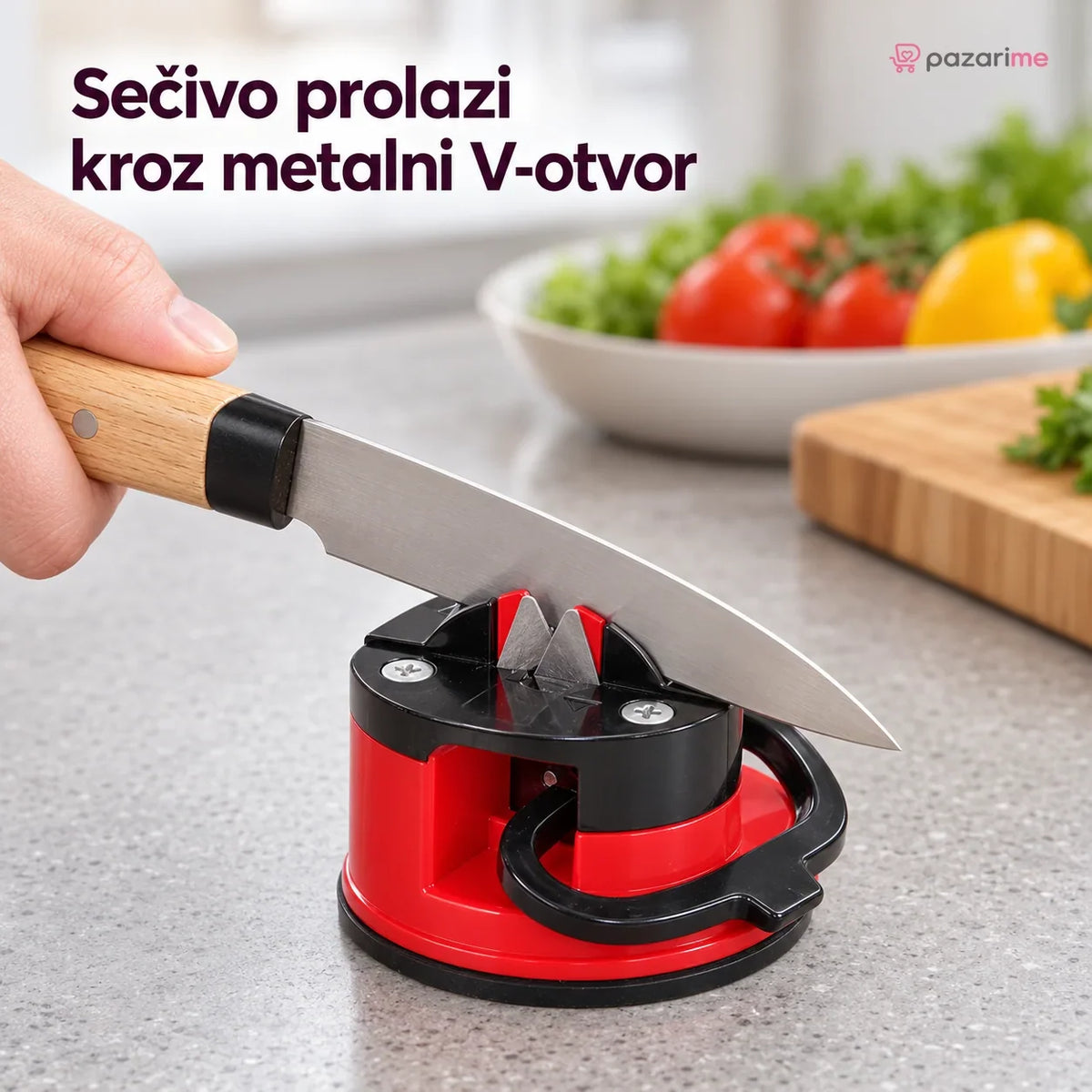 Oštrač za noževe — 1+1 GRATIS, paket od 2 komada | Pazarime