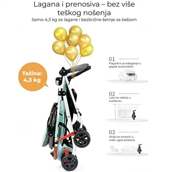 Sklopiva dečija kolica 2u1
