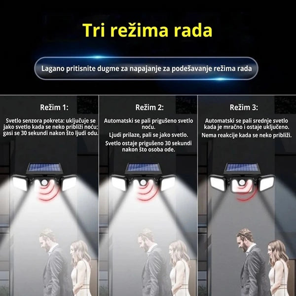 Trostrani solarni reflektor