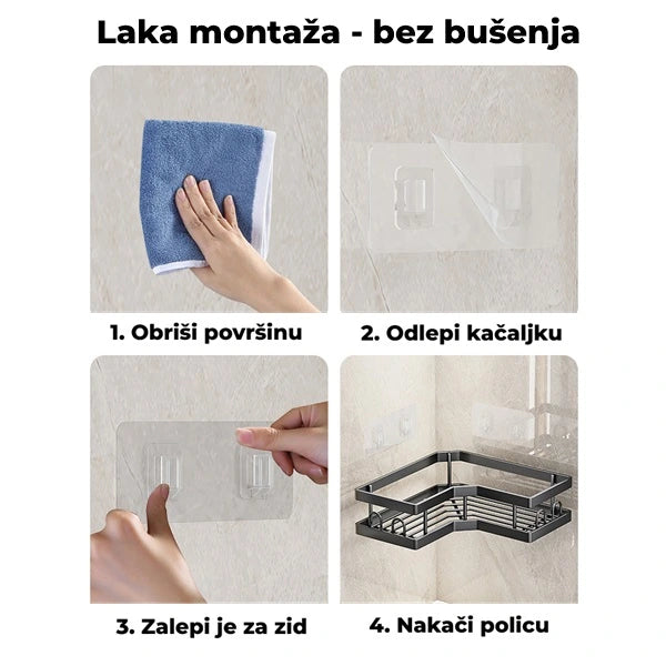 Ugaone tuš-police set (5 komada)