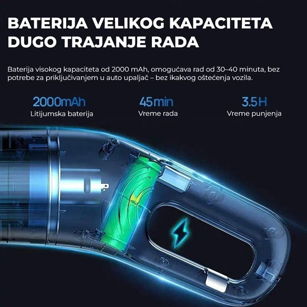 Bežični usisivač za auto i kuću