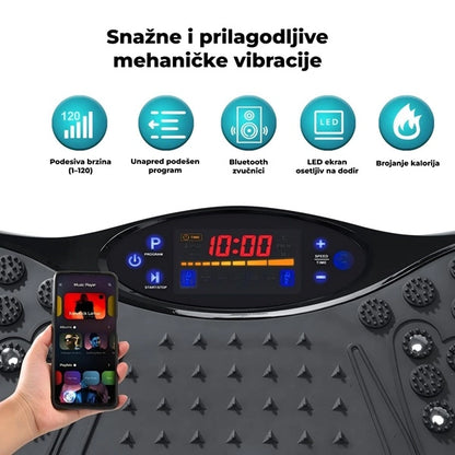 Vibraciona ploča za fitnes + 5 traka za vežbanje + unoverzalne helanke + pametna vaga GRATIS