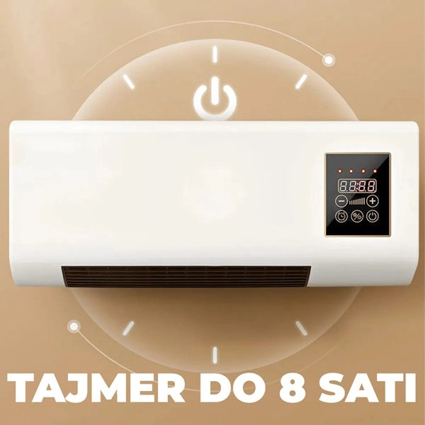 Zidna grejalica 2u1 - Grejni i rashladni uređaj sa daljinskim i šipkom za sušenje garderobe