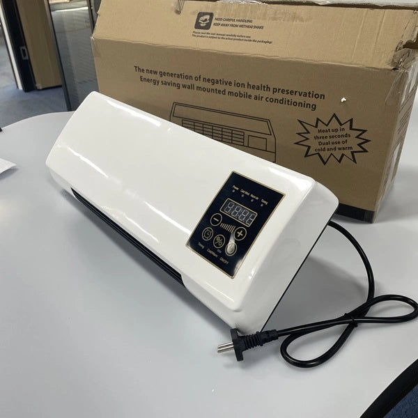 Zidna grejalica 2u1 - Grejni i rashladni uređaj sa daljinskim i šipkom za sušenje garderobe